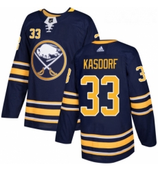 Youth Adidas Buffalo Sabres 33 Jason Kasdorf Authentic Navy Blue Home NHL Jersey 