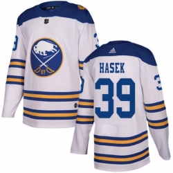 Youth Adidas Buffalo Sabres 39 Dominik Hasek Authentic White 2018 Winter Classic NHL Jersey 