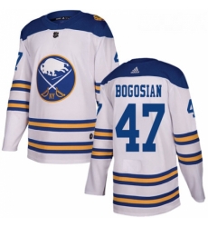 Youth Adidas Buffalo Sabres 47 Zach Bogosian Authentic White 2018 Winter Classic NHL Jersey 