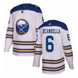 Youth Adidas Buffalo Sabres 6 Marco Scandella Authentic White 2018 Winter Classic NHL Jersey 