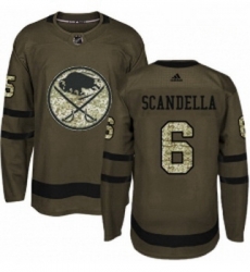 Youth Adidas Buffalo Sabres 6 Marco Scandella Premier Green Salute to Service NHL Jersey 