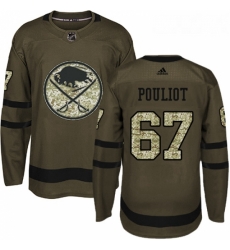 Youth Adidas Buffalo Sabres 67 Benoit Pouliot Authentic Green Salute to Service NHL Jersey 