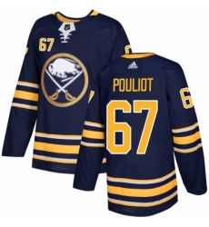 Youth Adidas Buffalo Sabres 67 Benoit Pouliot Premier Navy Blue Home NHL Jersey 
