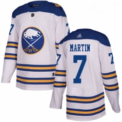Youth Adidas Buffalo Sabres 7 Rick Martin Authentic White 2018 Winter Classic NHL Jersey 
