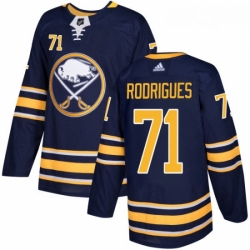 Youth Adidas Buffalo Sabres 71 Evan Rodrigues Authentic Navy Blue Home NHL Jersey 