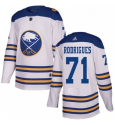 Youth Adidas Buffalo Sabres 71 Evan Rodrigues Authentic White 2018 Winter Classic NHL Jersey 