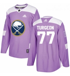 Youth Adidas Buffalo Sabres 77 Pierre Turgeon Authentic Purple Fights Cancer Practice NHL Jersey 