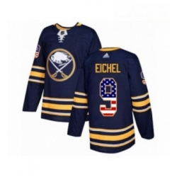 Youth Adidas Buffalo Sabres 9 Jack Eichel Authentic Navy Blue USA Flag Fashion NHL Jersey 