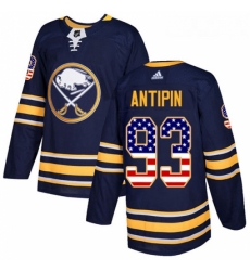 Youth Adidas Buffalo Sabres 93 Victor Antipin Authentic Navy Blue USA Flag Fashion NHL Jersey 