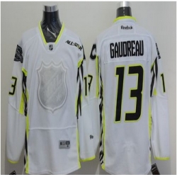 Calgary Flames #13 Johnny Gaudreau White 2015 All Star Stitched NHL Jersey