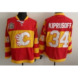 Calgary Flames 34 Miikka Kiprusoff Red Heritage Classic Jerseys