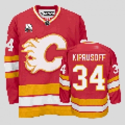 Calgary Flames #34 Miikka Kiprusoff Red Jersey with 30TH Patch
