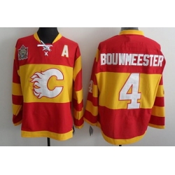 Calgary Flames 4 Jay Bouwmeester Red Heritage Classic Jerseys
