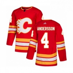 Mens Adidas Calgary Flames 4 Rasmus Andersson Premier Red Alternate NHL Jersey 