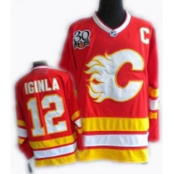RBK hockey jerseys,Calgary Flames 12# IGINLA red 30th