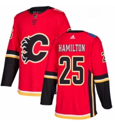 Youth Adidas Calgary Flames 25 Freddie Hamilton Premier Red Home NHL Jersey 