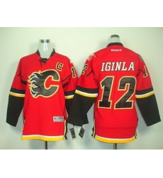 Youth Calgary Flames 12# IGINLA red jerseys
