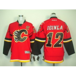Youth Calgary Flames 12# IGINLA red jerseys