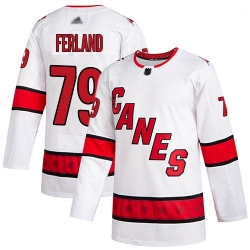 Hurricanes 79 Michael Ferland White Road Authentic Stitched Hockey Jersey