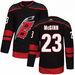 Mens Adidas Carolina Hurricanes 23 Brock McGinn Premier Black Alternate NHL Jersey 