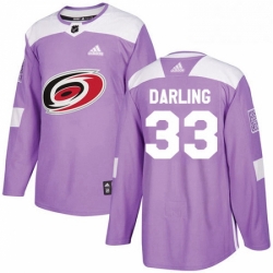 Mens Adidas Carolina Hurricanes 33 Scott Darling Authentic Purple Fights Cancer Practice NHL Jersey 