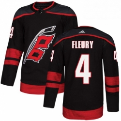 Mens Adidas Carolina Hurricanes 4 Haydn Fleury Authentic Black Alternate NHL Jersey 