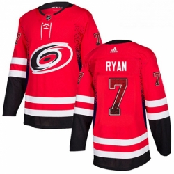 Mens Adidas Carolina Hurricanes 7 Derek Ryan Authentic Red Drift Fashion NHL Jersey 