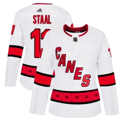 Women Hurricanes 11 Jordan Staal White Road Authentic Stitched Hockey Jersey