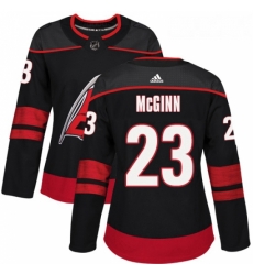 Womens Adidas Carolina Hurricanes 23 Brock McGinn Premier Black Alternate NHL Jersey 