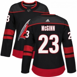 Womens Adidas Carolina Hurricanes 23 Brock McGinn Premier Black Alternate NHL Jersey 