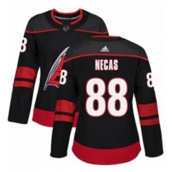 Womens Adidas Carolina Hurricanes 88 Martin Necas Premier Black Alternate NHL Jersey 