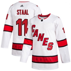 Youth Hurricanes 11 Jordan Staal White Road Authentic Stitched Hockey Jersey