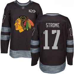 Blackhawks #17 Dylan Strome Black 1917 2017 100th Anniversary Stitched Hockey Jersey