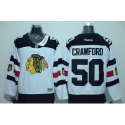 Blackhawks #50 Corey Crawford White 2016 Stadium Series Stitched NHL Jersey
