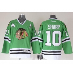 Chicago Blackhawks #10 Patrick Sharp Green Stitched NHL Jersey