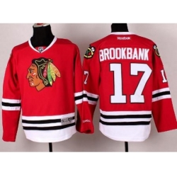 Chicago Blackhawks 17 Sheldon Brookbank Red Hockey NHL Jerseys
