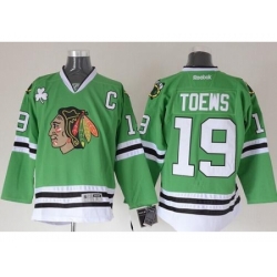 Chicago Blackhawks #19 Jonathan Toews Green Stitched NHL Jersey
