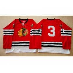 Chicago Blackhawks #3 Keith Magnuson Red Mitchell And Ness 1960-61 Stitched NHL Jersey