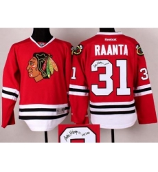 Chicago Blackhawks 31 Antti Raanta Red Signed NHL Hockey Jerseys