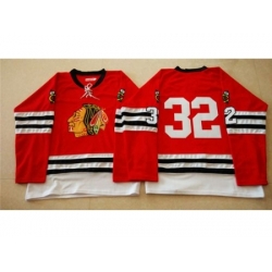 Chicago Blackhawks #32 Michal Rozsival Red Mitchell And Ness 1960-61 Stitched NHL Jersey