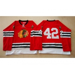 Chicago Blackhawks #42 Joakim Nordstrom Red Mitchell And Ness 1960-61 Stitched NHL Jersey