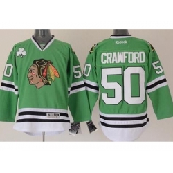 Chicago Blackhawks 50 Corey Crawford Green Stitched NHL Jersey