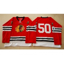 Chicago Blackhawks #50 Corey Crawford Red Mitchell And Ness 1960-61 Stitched NHL Jersey