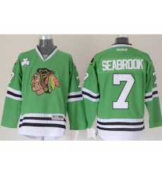 Chicago Blackhawks #7 Brent Seabrook Green Stitched NHL Jersey