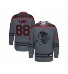 Chicago Blackhawks #88 Patrick Kane Charcoal Cross Check Fashion Stitched NHL Jersey