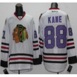 Chicago Blackhawks 88 Patrick Kane White NHL Jerseys Purple Number