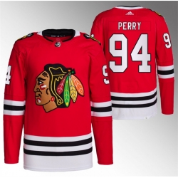 Men Chicago Blackhawks 94 Corey Perry Red Stitched Hockey Jersey