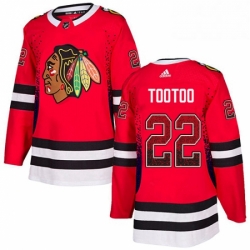 Mens Adidas Chicago Blackhawks 22 Jordin Tootoo Authentic Red Drift Fashion NHL Jersey 