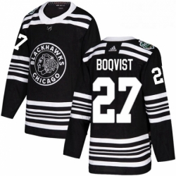 Mens Adidas Chicago Blackhawks 27 Adam Boqvist Authentic Black 2019 Winter Classic NHL Jersey 