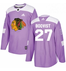 Mens Adidas Chicago Blackhawks 27 Adam Boqvist Authentic Purple Fights Cancer Practice NHL Jersey 